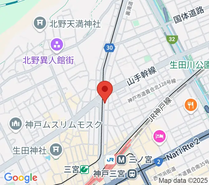神戸KINGSX BASEの地図