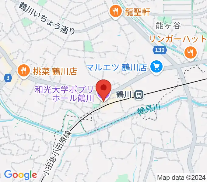 和光大学ポプリホール鶴川の地図