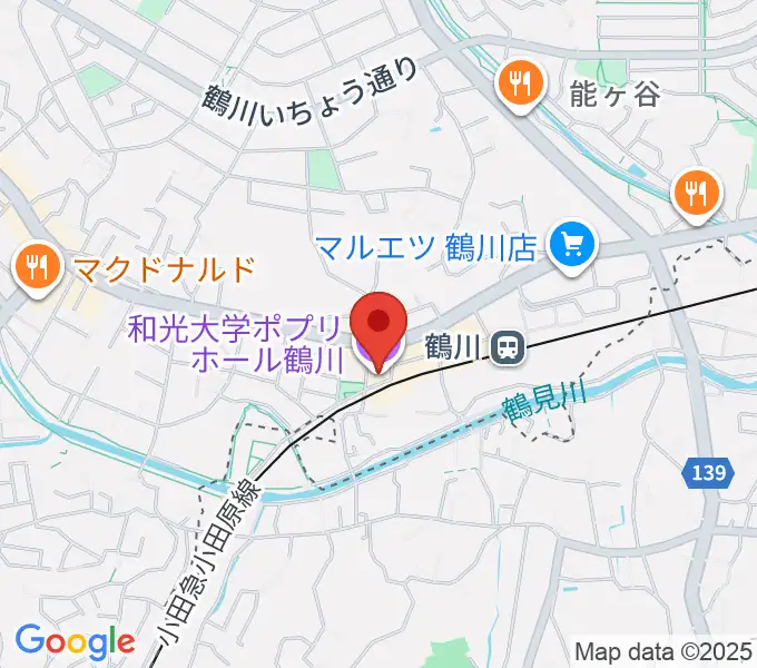 和光大学ポプリホール鶴川の地図