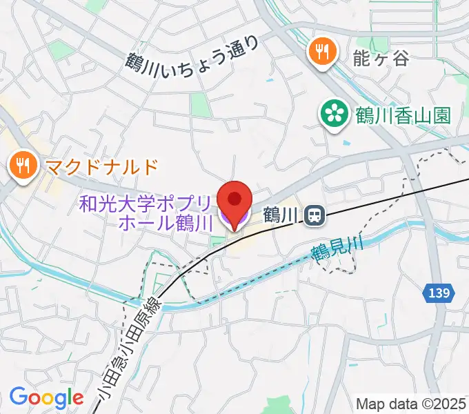 和光大学ポプリホール鶴川の地図