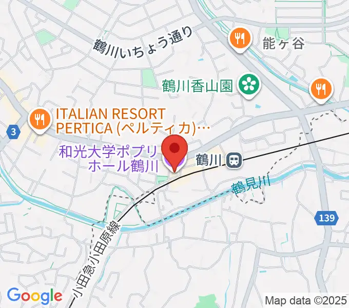 和光大学ポプリホール鶴川の地図