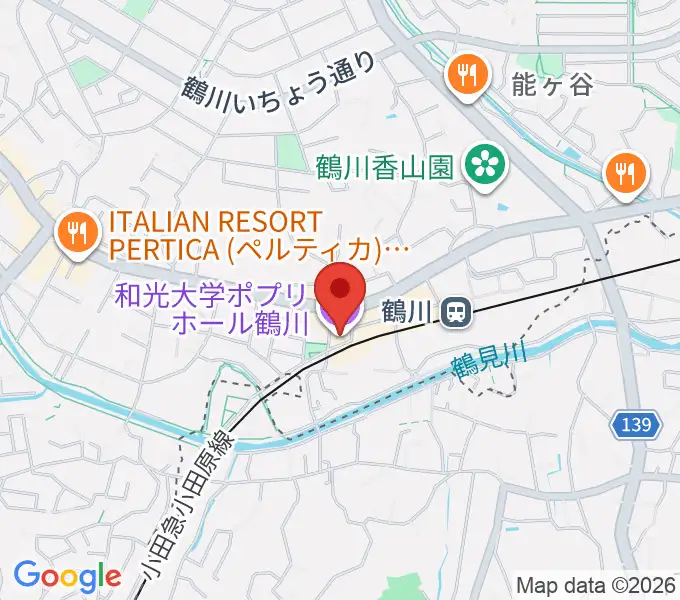 和光大学ポプリホール鶴川の地図
