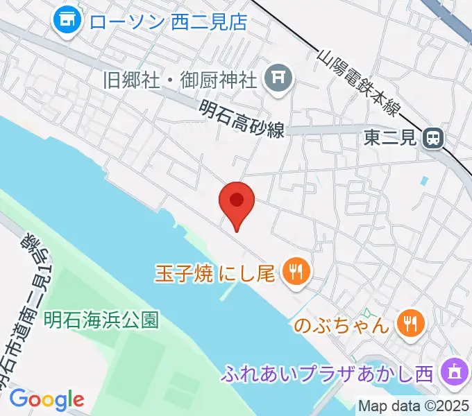 仁科カオルギター教室の地図