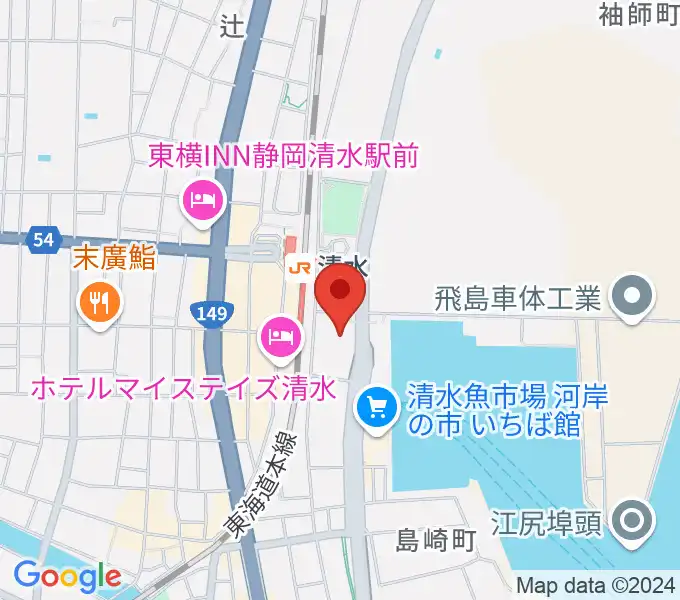 清水文化会館マリナートの地図