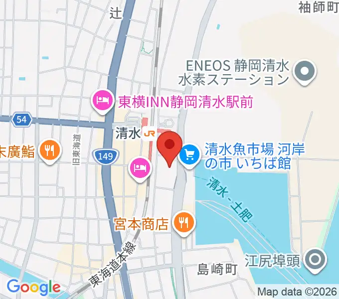 清水文化会館マリナートの地図