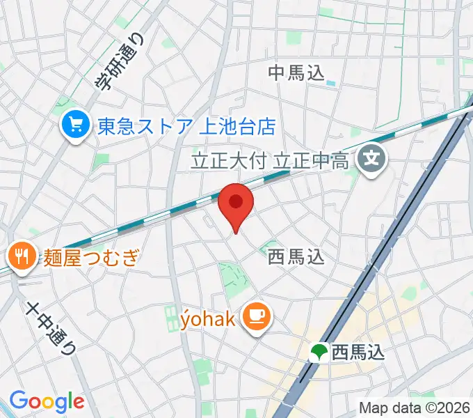 西馬込BLUE NUDE STUDIOの地図