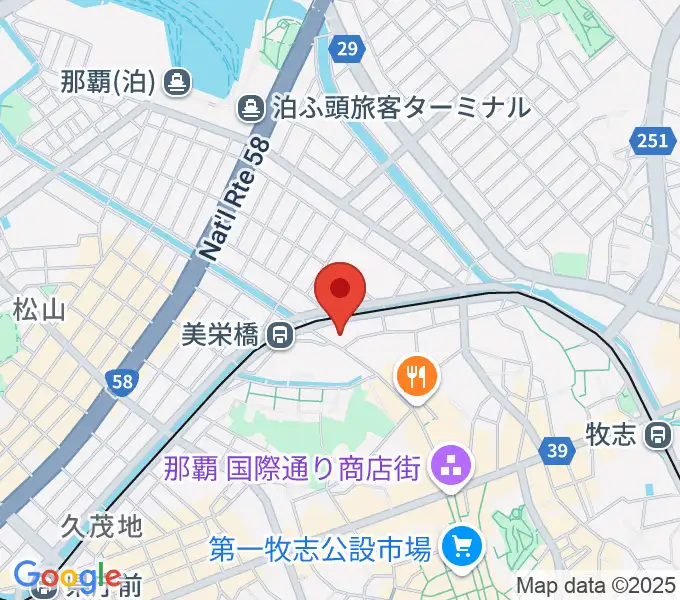 高良楽器店の地図