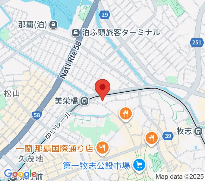 高良楽器店の地図
