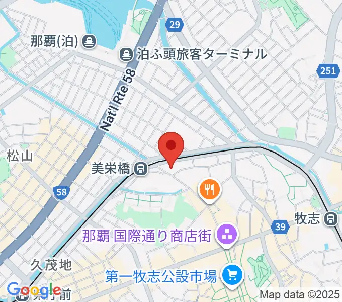 高良楽器店の地図