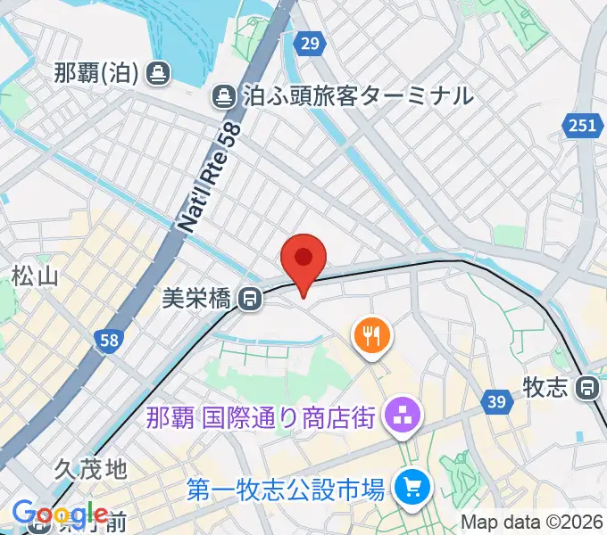 高良楽器店の地図