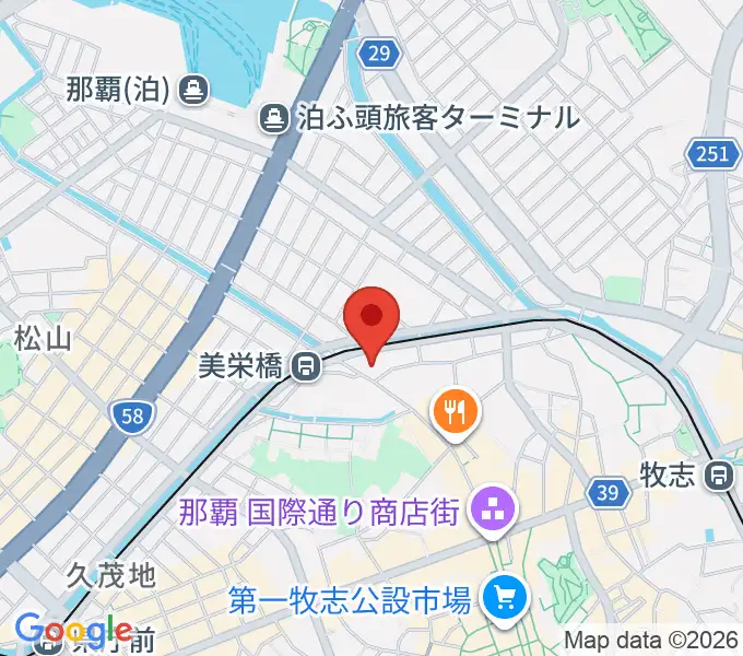 高良楽器店の地図