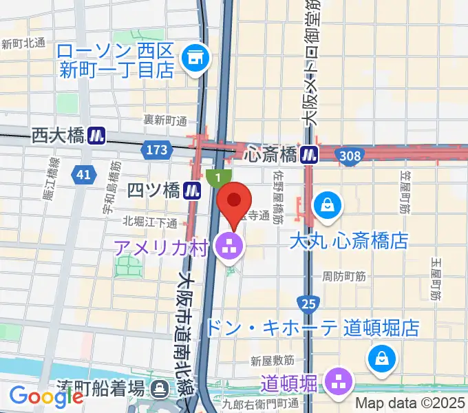 心斎橋CLUB CIRCUSの地図