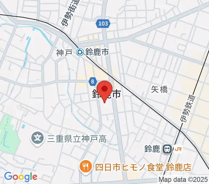 イスのサンケイホール鈴鹿の地図