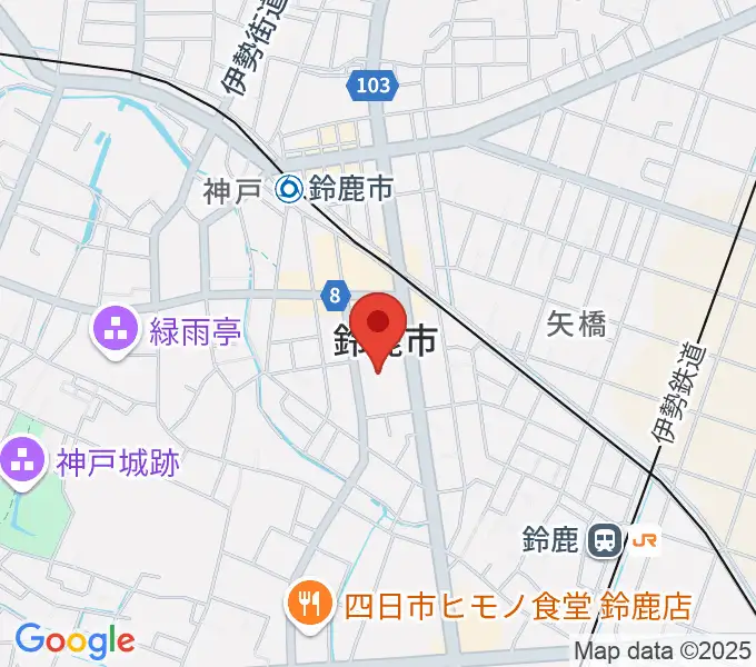 イスのサンケイホール鈴鹿の地図