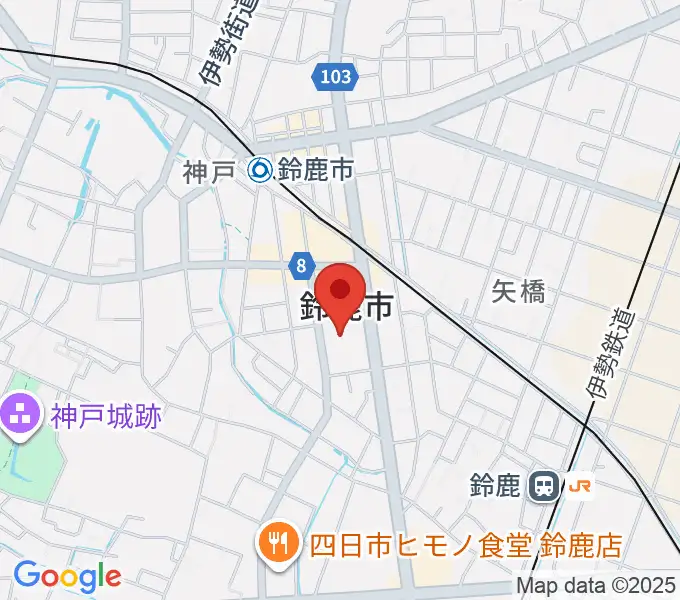 イスのサンケイホール鈴鹿の地図