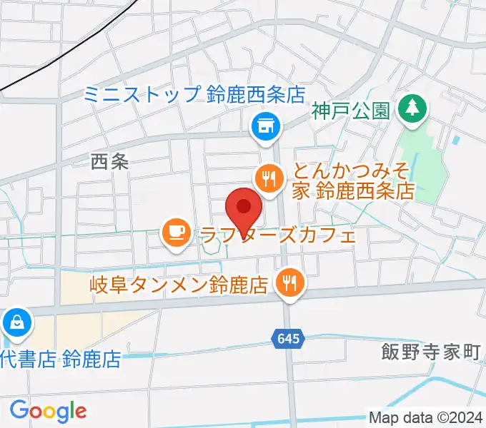 鈴鹿市文化会館の地図