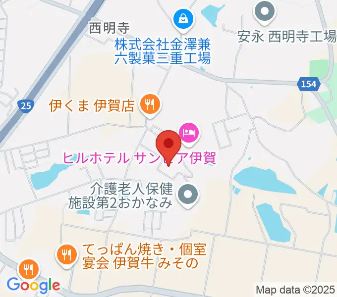 伊賀市文化会館の地図