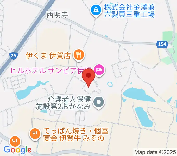 伊賀市文化会館の地図