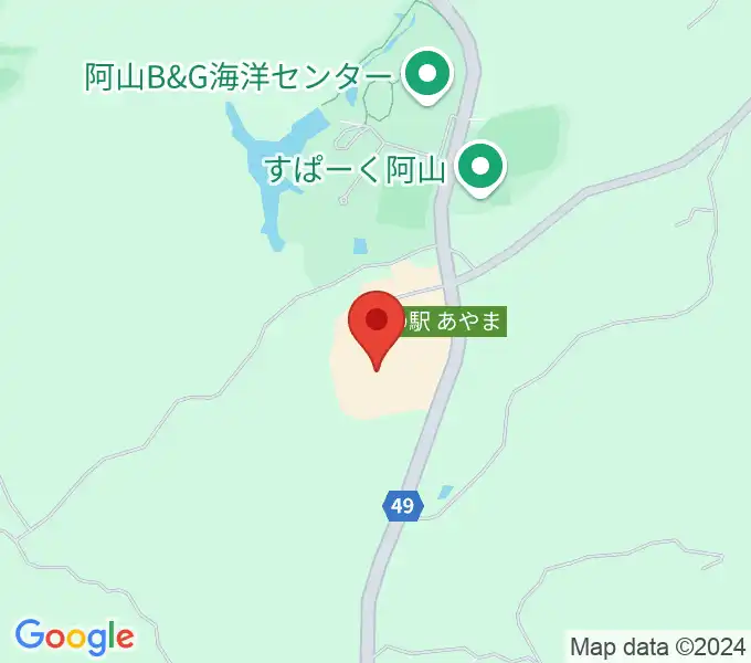 あやま文化センターの地図