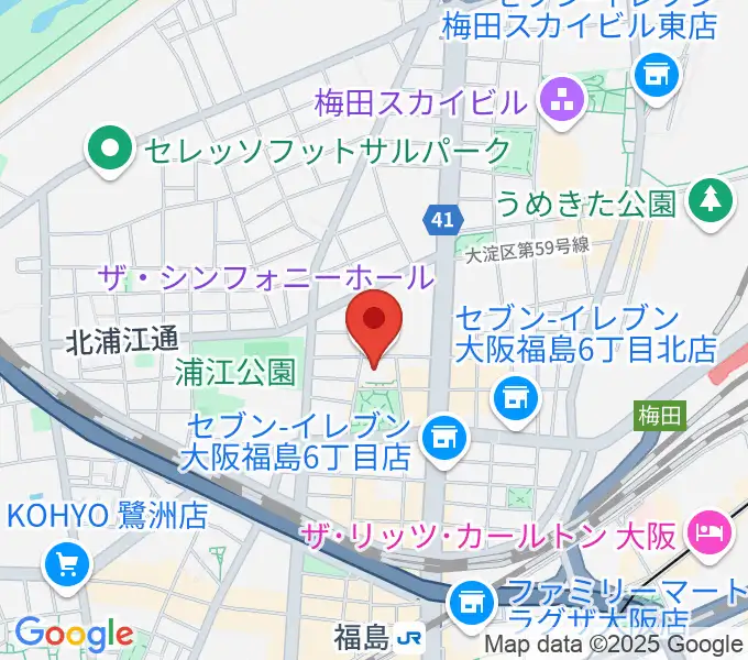 ザ・シンフォニーホールの地図
