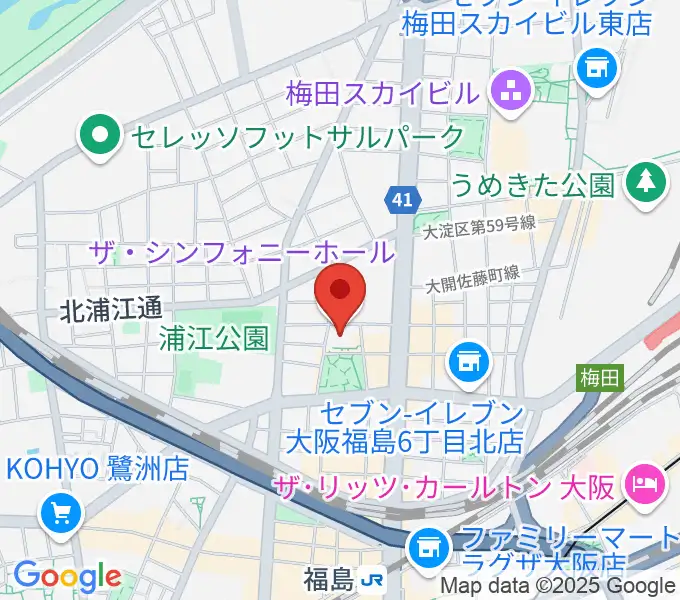 ザ・シンフォニーホールの地図