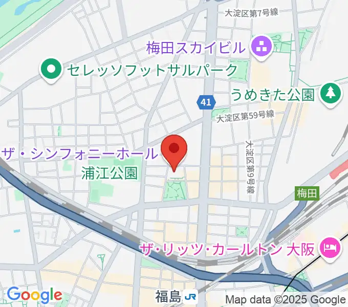 ザ・シンフォニーホールの地図