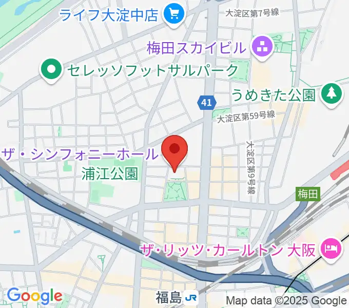 ザ・シンフォニーホールの地図