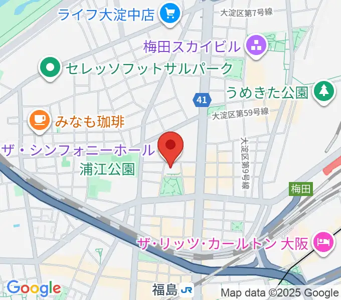 ザ・シンフォニーホールの地図