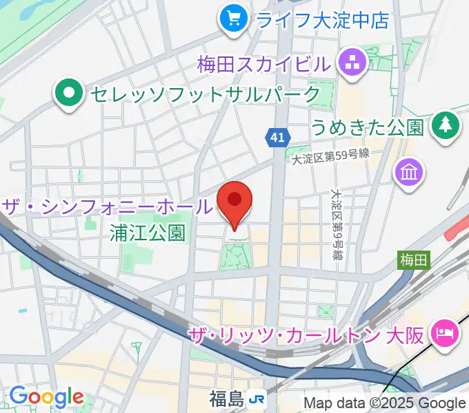 ザ・シンフォニーホールの地図