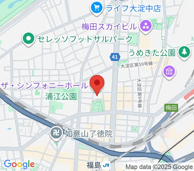 ザ・シンフォニーホールの地図