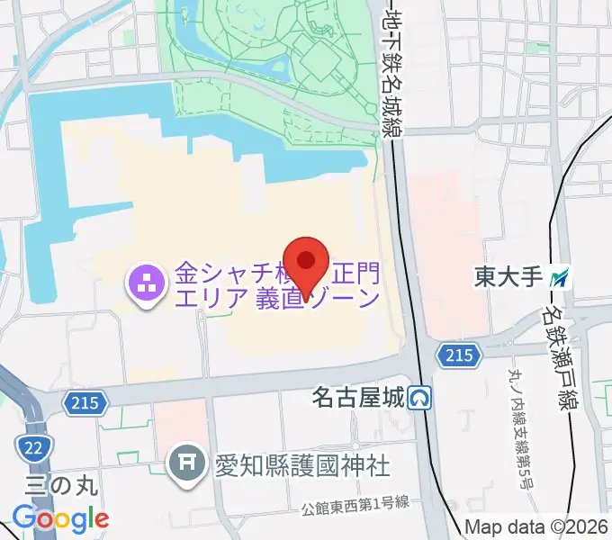 愛知県体育館の地図