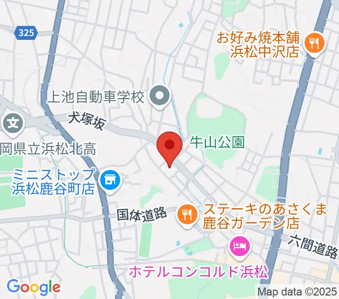 浜松市勤労会館Ｕホールの地図