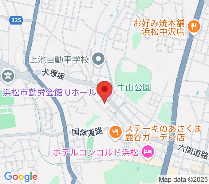 浜松市勤労会館Ｕホールの地図