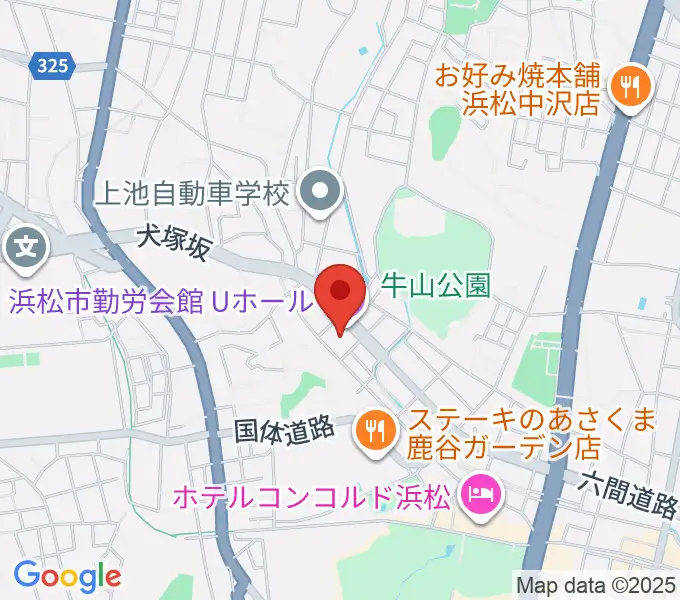 浜松市勤労会館Ｕホールの地図
