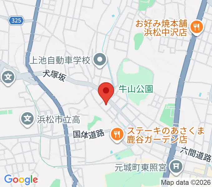 浜松市勤労会館Uホールの地図