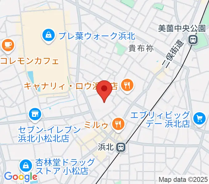 浜松市浜北文化センターの地図