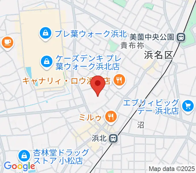 浜松市浜北文化センターの地図