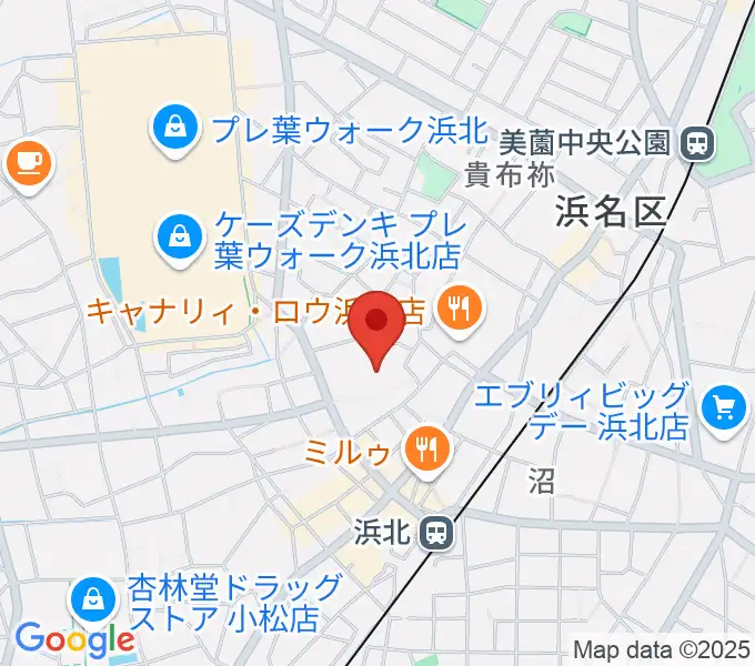 浜松市浜北文化センターの地図