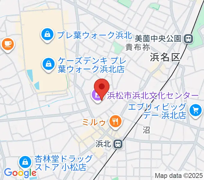 浜松市浜北文化センターの地図