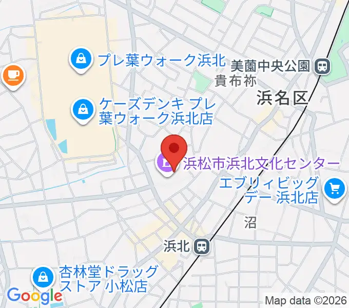 浜松市浜北文化センターの地図