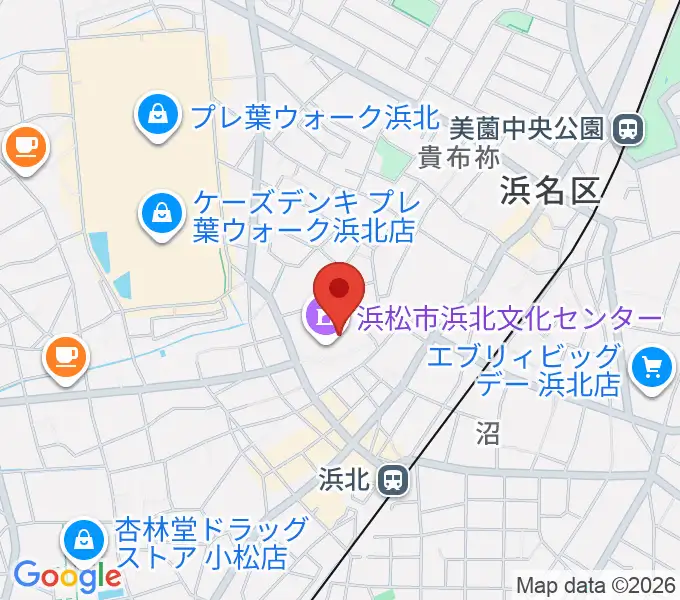 浜松市浜北文化センターの地図