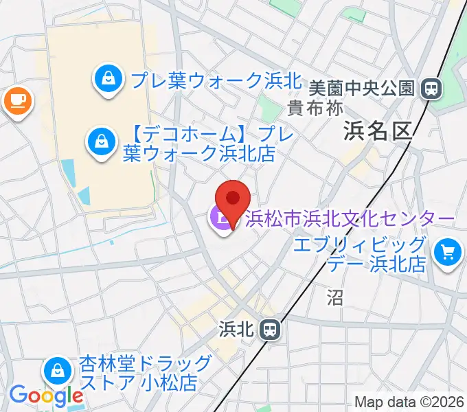 浜松市浜北文化センターの地図