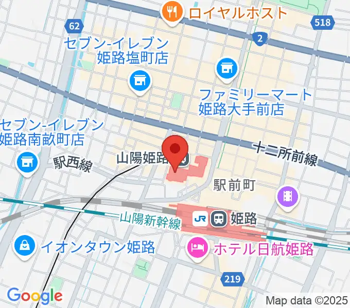 姫路キャスパホールの地図