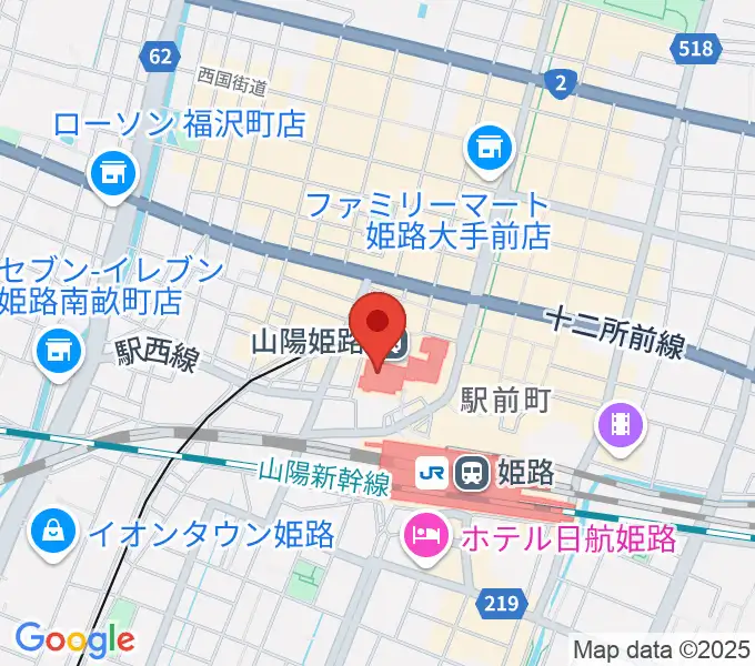 姫路キャスパホールの地図