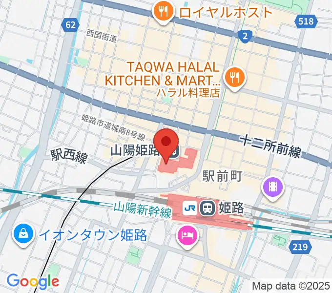 姫路キャスパホールの地図