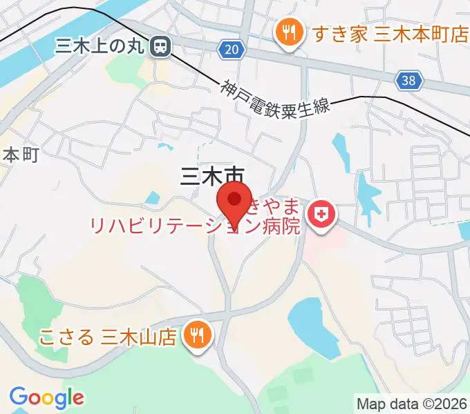 三木市文化会館の地図