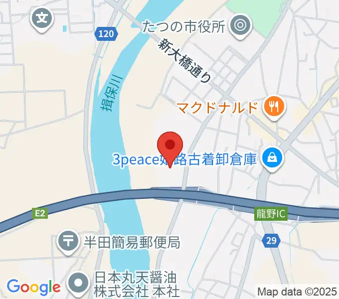 赤とんぼ文化ホールの地図