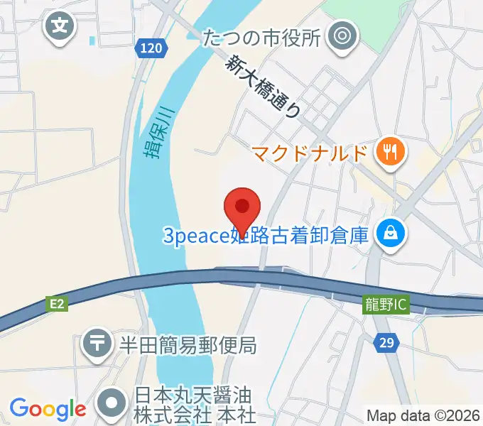 赤とんぼ文化ホールの地図