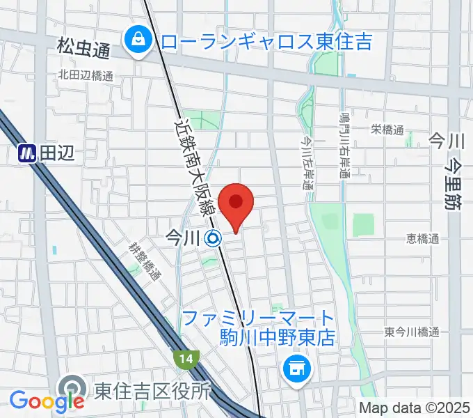 渕本一弘ギター教室の地図