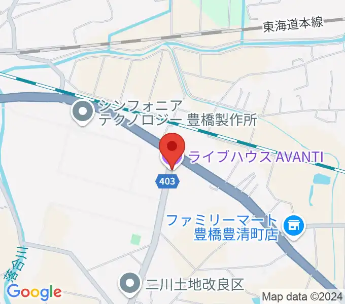 豊橋アバンティの地図